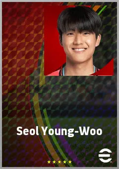 Seol Young-Woo eFootball 2026 player card, 70 OVR RB