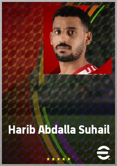 Harib Abdalla Suhail eFootball 2026 player card, 68 OVR LWF