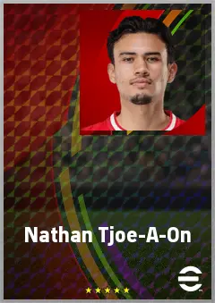 Nathan Tjoe-A-On eFootball 2026 player card, 69 OVR LB