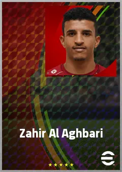 Zahir Al Aghbari eFootball 2026 player card, 69 OVR LMF