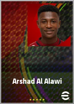 Arshad Al Alawi eFootball 2026 player card, 68 OVR CMF