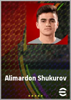 Alimardon Shukurov eFootball 2026 player card, 66 OVR CMF