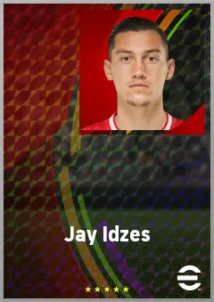 Jay Idzes eFootball 2026 player card, 72 OVR CB