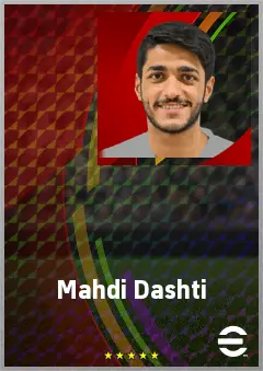 Mahdi Dashti eFootball 2026 player card, 65 OVR DMF