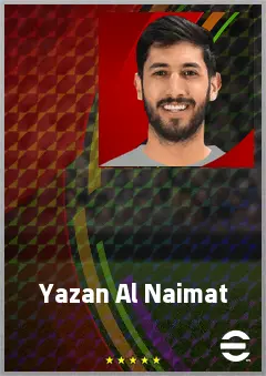 Yazan Al Naimat eFootball 2026 player card, 70 OVR CF