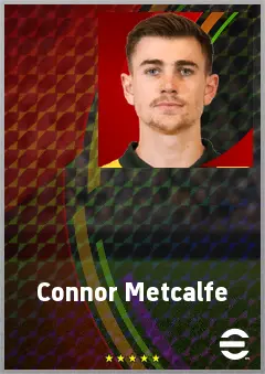 Connor Metcalfe eFootball 2026 player card, 72 OVR AMF