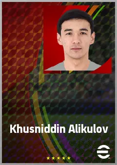 Khusniddin Alikulov eFootball 2026 player card, 70 OVR CB