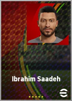 Ibrahim Saadeh eFootball 2026 player card, 65 OVR DMF