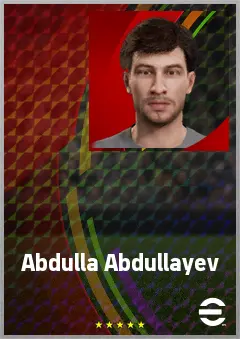 Abdulla Abdullayev eFootball 2026 player card, 68 OVR DMF