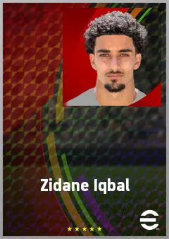 Zidane Iqbal eFootball 2026 player card, 69 OVR CMF