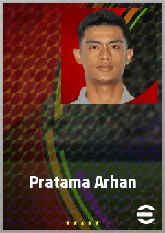 Pratama Arhan eFootball 2026 player card, 65 OVR LB