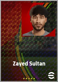 Zayed Sultan eFootball 2026 player card, 66 OVR RB