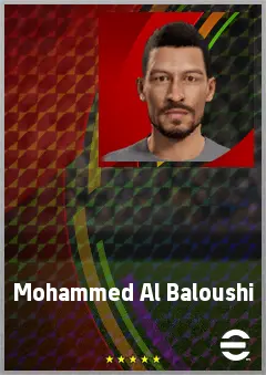 Mohammed Al Baloushi eFootball 2026 player card, 65 OVR CMF