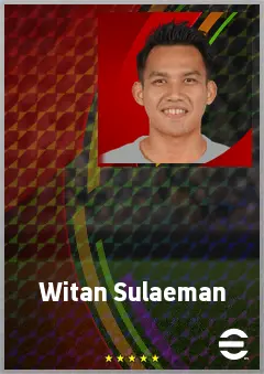 Witan Sulaeman eFootball 2026 player card, 67 OVR RMF