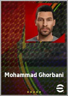 Mohammad Ghorbani eFootball 2026 player card, 68 OVR DMF