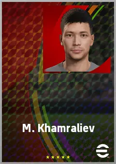 M. Khamraliev eFootball 2026 player card, 67 OVR CB