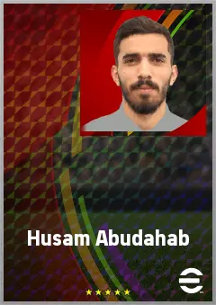 Husam Abudahab eFootball 2026 player card, 65 OVR CB