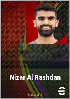 Nizar Al Rashdan eFootball 2026 player card, 69 OVR DMF