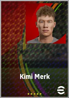 Kimi Merk eFootball 2026 player card, 61 OVR AMF