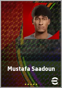 Mustafa Saadoun eFootball 2026 player card, 65 OVR RB
