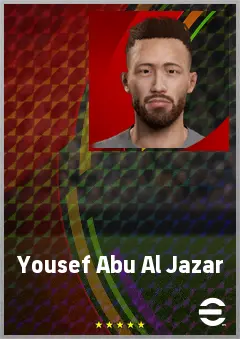 Yousef Abu Al Jazar eFootball 2026 player card, 66 OVR DMF