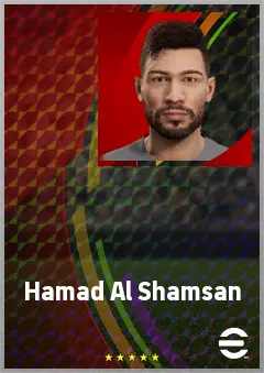 Hamad Al Shamsan eFootball 2026 player card, 64 OVR CB