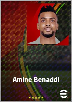 Amine Benaddi eFootball 2026 player card, 68 OVR CB