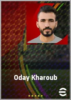 Oday Kharoub eFootball 2026 player card, 65 OVR DMF