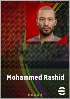 Mohammed Rashid eFootball 2026 player card, 68 OVR CMF