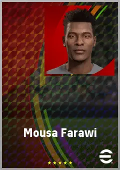 Mousa Farawi eFootball 2026 player card, 64 OVR RB