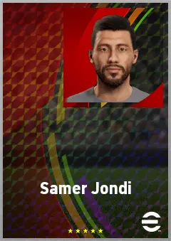Samer Jondi eFootball 2026 player card, 65 OVR LB