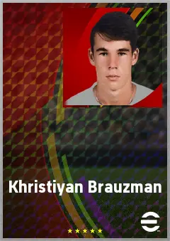 Khristiyan Brauzman eFootball 2026 player card, 64 OVR RB