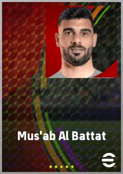 Mus'ab Al Battat eFootball 2026 player card, 65 OVR RB
