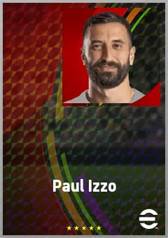 Paul Izzo eFootball 2026 player card, 69 OVR GK