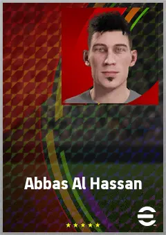 Abbas Al Hassan eFootball 2026 player card, 66 OVR CMF