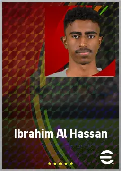 Ibrahim Al Hassan eFootball 2026 player card, 64 OVR AMF
