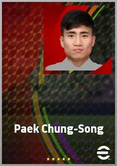 Paek Chung-Song eFootball 2026 player card, 64 OVR RWF
