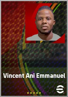 Vincent Ani Emmanuel eFootball 2026 player card, 65 OVR RB