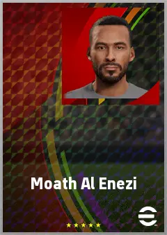Moath Al Enezi eFootball 2026 player card, 64 OVR LWF