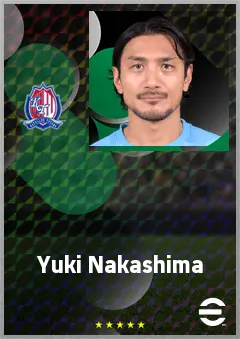 Nakashima Yuki eFootball 2026 player card, 64 OVR CF