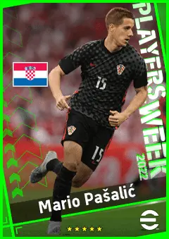 Mario Pašalić eFootball 2026 player card, 90 OVR AMF