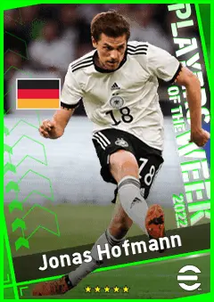 Jonas Hofmann eFootball 2026 player card, 89 OVR RMF