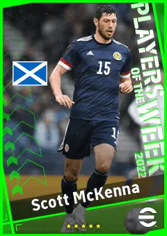 Scott McKenna eFootball 2026 player card, 85 OVR CB