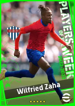 Wilfried Zaha eFootball 2026 player card, 92 OVR LWF