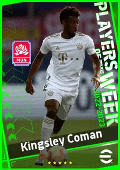 Kingsley Coman eFootball 2026 player card, 94 OVR RMF