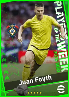 Juan Foyth eFootball 2026 player card, 91 OVR RB