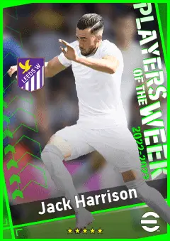 Jack Harrison eFootball 2026 player card, 92 OVR LMF