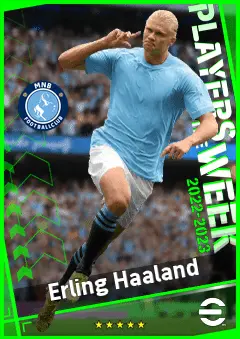 Erling Haaland eFootball 2026 player card, 96 OVR CF