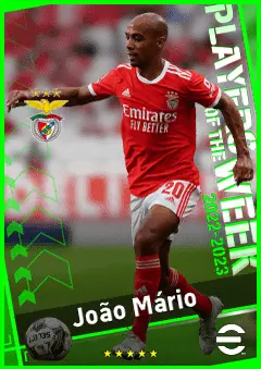 João Mário eFootball 2026 player card, 91 OVR LMF