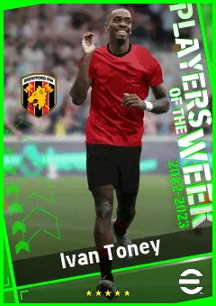 Ivan Toney eFootball 2026 player card, 93 OVR CF